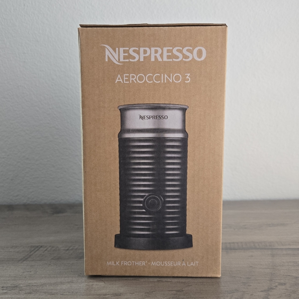 Nespresso Aeroccino 3 Milk Frother Electric Black Hot And Cold Milk Frother